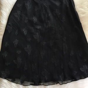 Ann Taylor Black Silk Skirt